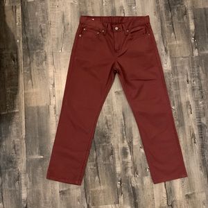 Men’s Levi 511 Pants Maroon 31x26